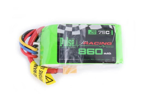 PULSE 860mAh 3S 11.1V 75C - FPV Racing series - LiPo Battery